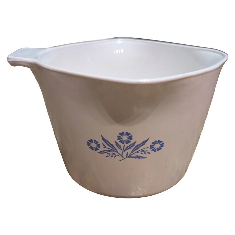 Vintage CorningWare Blue Cornflower Sauce Maker P-55-B 1 Qt Pyroceram Bowl